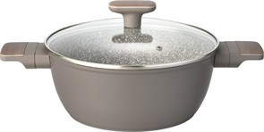 Кастрюля 3,0 л. с АП покрытием, индукция, 22 см. Латте (Latte). Regent 93-AL-LT-4-22