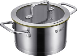 Кастрюля 2,5 л. нерж. сталь без покрытия 18х10 см. Палермо (Palermo). Regent 77-0318