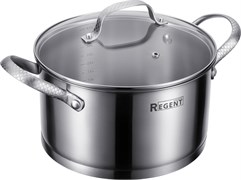 Кастрюля 4,5 л. нерж. сталь без покрытия 22х12 см. Сирена (Sirena). Regent 65-0422