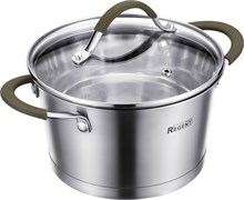 Кастрюля 1,6 л. нерж. сталь без покрытия 16x9,5 см. Олива (Oliva). Regent 67-1216