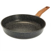 Сковорода с толстым дном Мегалит 28 см. без крышки (ручкой soft-touch, коричневый). Гардарика 1028-18