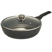 Сковорода Орион 26 см. с крышкой и съемной ручкой (покрытие Мрамор). Гардарика 1226-04-01-10