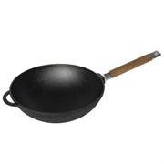 Сковорода WOK чугунная 26 см. 2-е ручки. Гардарика 1126