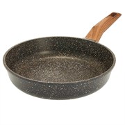 Сковорода с толстым дном Мегалит 26 см. без крышки (ручкой soft-touch, коричневый). Гардарика 1026-18