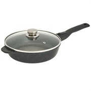 Сотейник Орион 22 см.с крышкой и съемной ручкой (покрытие Мрамор). Гардарика 1922-04-01-10