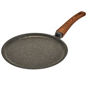 Сковорода блинная Мегалит 26 см. (ручка soft-touch, коричневый). Гардарика 0826-18