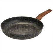 Сковорода глубокая Мегалит 28 см. без крышки (ручкой soft-touch, коричневый). Гардарика 0428-18