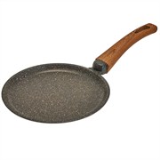 Сковорода блинная Мегалит 22 см. (ручка soft-touch, коричневый). Гардарика 0822-18