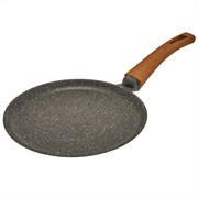 Сковорода блинная Мегалит 24 см. (ручка soft-touch, коричневый). Гардарика 0824-18