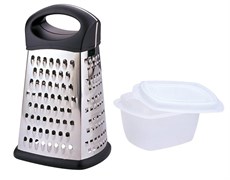 Терка с контейнером 4 грани 23 см. Regent 93-AC-GR-09