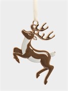 Игрушка елочная Прыгающий олень 8 см. металлическая. Anna Lafarg ANLAF-ZNV-2506