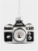 Игрушка елочная Фотоаппарат 7х5 см. стеклянная. Anna Lafarg ANLAF-EG01-KU-087