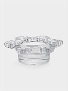 Подсвечник низкий Снежинка 8 см. для чайной свечи (стекло). Anna Lafarg ANLAF-C8635-2