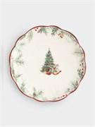 Тарелка десертная Лошадка у Елки Festival 20 см. (керамика). Anna Lafarg ANLAF-FDH-0303-4