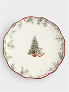 Тарелка обеденная Лошадка у Елки 24 см. (керамика). Anna Lafarg ANLAF-FDH-0303-2