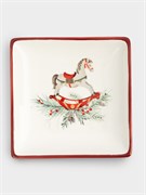 Блюдо квадратное Лошадка Festival 15х15 см. (керамика). Anna Lafarg ANLAF-FDH-0303-20