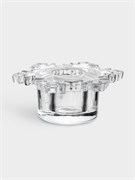 Подсвечник низкий Снежинка 8 см. для тонкой свечи (стекло). Anna Lafarg ANLAF-C18038