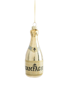 Игрушка елочная Шампанское бутылка 11 см. стеклянная. Anna Lafarg ANLAF-DGF1225