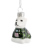 Игрушка елочная Собака 4 см. стеклянная. Anna Lafarg ANLAF-DGF1232