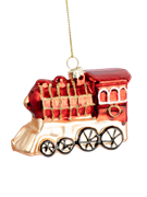 Игрушка елочная Паровоз 10 см. стеклянная. Anna Lafarg ANLAF-DGF1229