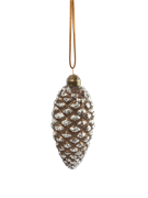 Игрушка елочная Шишка 9 см. стеклянная. Anna Lafarg ANLAF-DGF1227