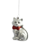 Игрушка елочная Кошка 7х9 см. стеклянная. Anna Lafarg ANLAF-DGF1226