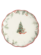 Тарелка обеденная Лошадка у Елки 24 см. (керамика). Anna Lafarg ANLAF-FDH-0303-2