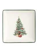 Блюдо квадратное Елка с подарками 22х22 см. (керамика). Anna Lafarg ANLAF-FDH-0303-19