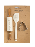 Набор для выпечки Олень в лесу 3 пр. (скалка, лопатка, форма). Anna Lafarg ANLAF-HRN-72-34