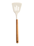 Лопатка с прорезями Wenge 32 см. (силикон, дерево). Anna Lafarg ANLAF-HW-SL311E