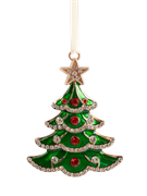 Игрушка елочная Елка 9 см. металлическая. Anna Lafarg ANLAF-ZNV-2507