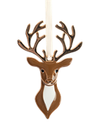 Игрушка елочная Олень 8 см. металлическая. Anna Lafarg ANLAF-ZNV-2501