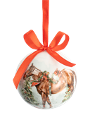 Игрушка елочная шар Лошадка 7 см. пенопласт. Anna Lafarg ANLAF-XSR29034