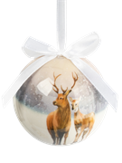 Игрушка елочная шар Олени 7 см. пенопласт. Anna Lafarg ANLAF-XSR0939