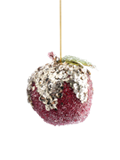 Игрушка елочная Яблоко красное 11 см. пенопласт и пластик. Anna Lafarg ANLAF-LP25-F07-RED