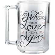 Кружка фитнес 320 мл. Там, где есть любовь, есть жизнь (Where there is love there is life). Luminarc P8684-WTILTIL