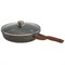 Сковорода 26 см. съемная ручка, АП покрытие, с крышкой. Серия Мегалит Гранит Х6 коричневый. Гардарика 1026-18-01-10