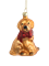 Игрушка елочная Собака с бантом 7х9 см. стеклянная. Anna Lafarg ANLAF-DF24-KH077