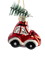 Игрушка елочная Машина с елкой 4х6 см. стеклянная. Anna Lafarg ANLAF-4YUC16C214