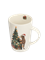 Кружка Лошадь у Елки Bright horse 420 мл. (фарфор). Anna Lafarg ANLAF-FNG2301-4